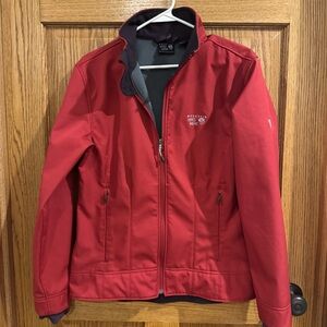 Mountain Hardwear Softshell Jacket Women’s Medium Fleece Lined. Red/Purple/Gray